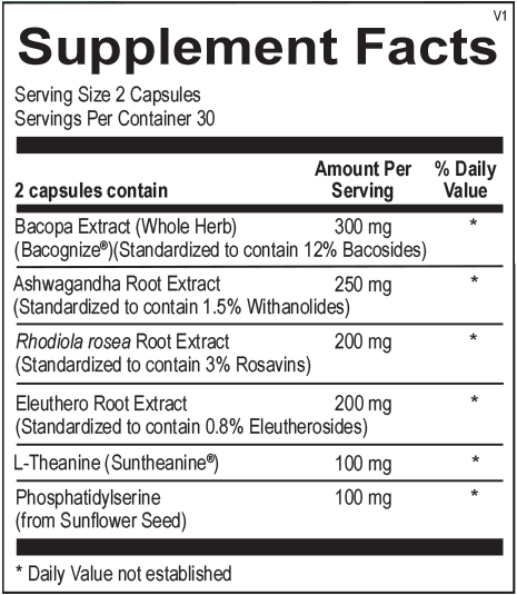 adrenal mind supplement facts