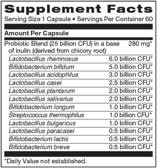 probiotic complete supplement facts