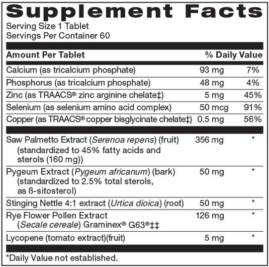 prostacare supplement facts