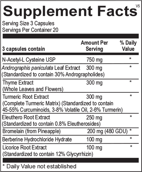 sinuplex supplement facts