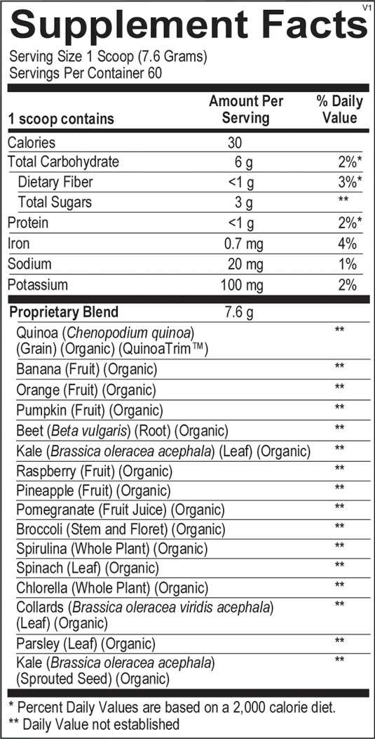 super greens supplement facts