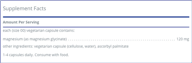 magnesium glycinate supplement facts