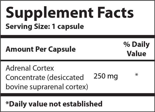 adrenal cortex supplement facts