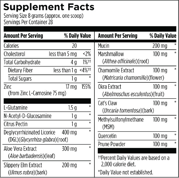 gi complete powder supplement facts