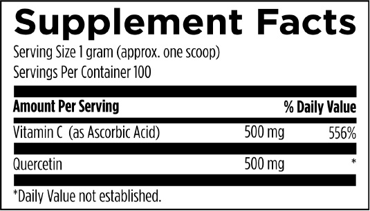 quercetin c powder supplement facts