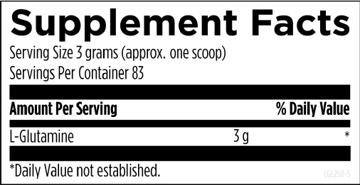 l-glutamine supplement facts