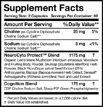 bdnf essentials supplement facts