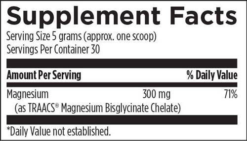 magnesium chelate powder supplement facts